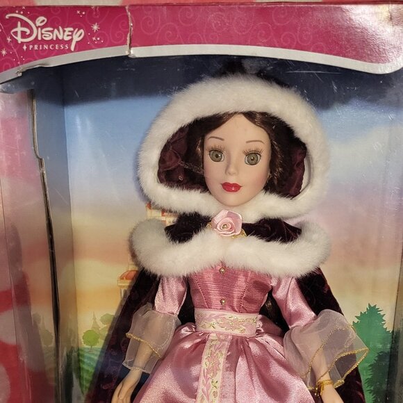 Disney Other - Disney Belle Porcelain Keepsake Doll Avon Exclusive 2002 – brass key